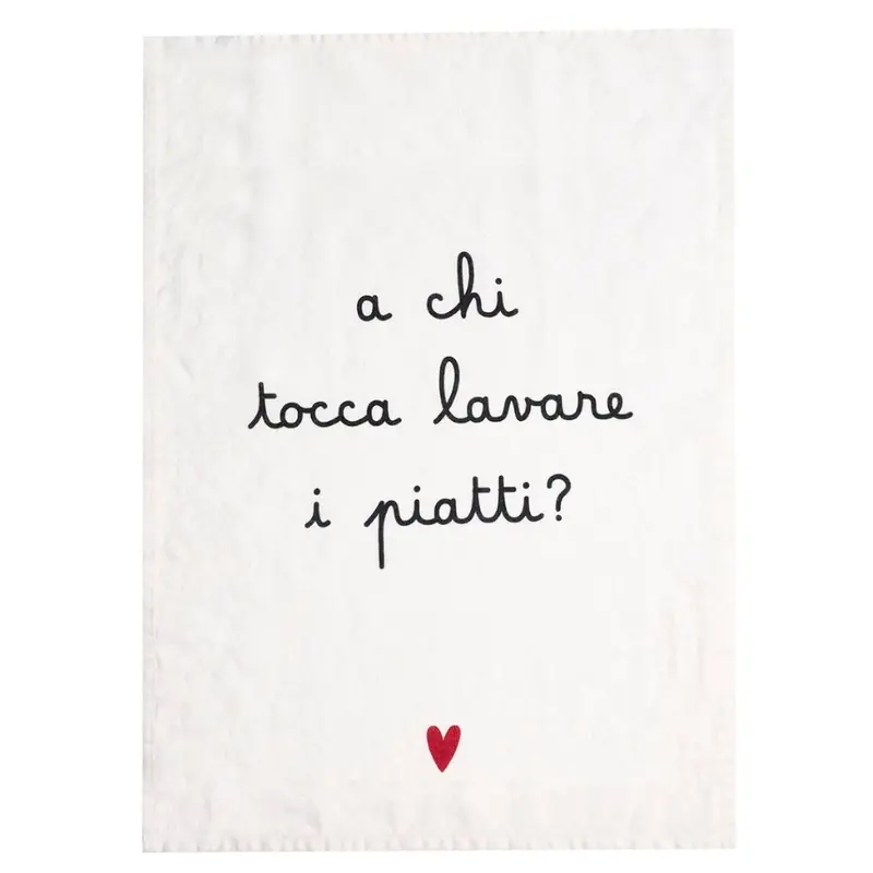 Simple Day – Canovaccio lino bianco o naturale con scritte e decori
