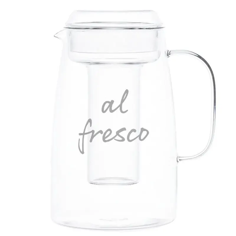 Simple Day - Caraffa con portaghiaccio e scritta Al fresco