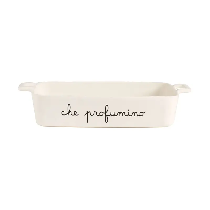 Simple Day - Pirofila in grès rettangolare con scritta