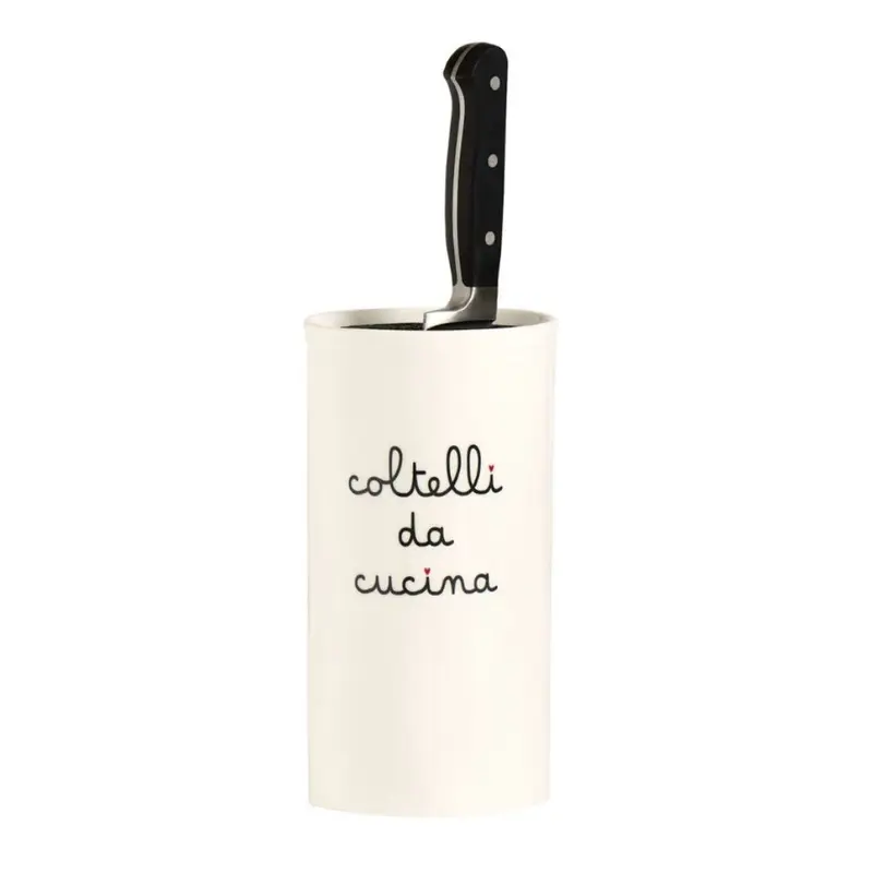 Simple Day - Portacoltelli in grès bianco
