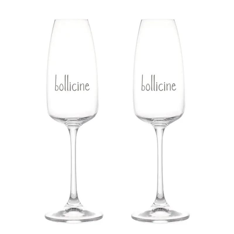 Simple Day – Set 2 calici flute 29 cl con scritte