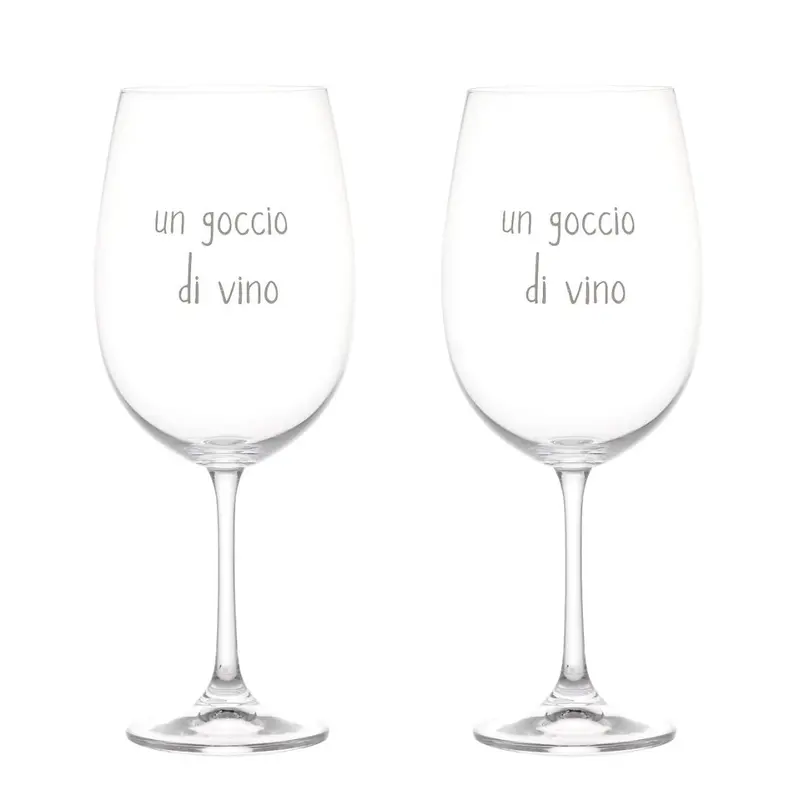 Simple Day - Set 2 calici vino Un goccio di vino 64cl