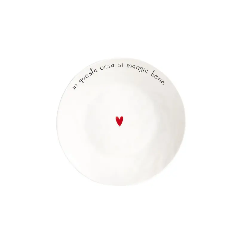 Simple Day – Set 2 piatti fondi Ø20 cm con scritte