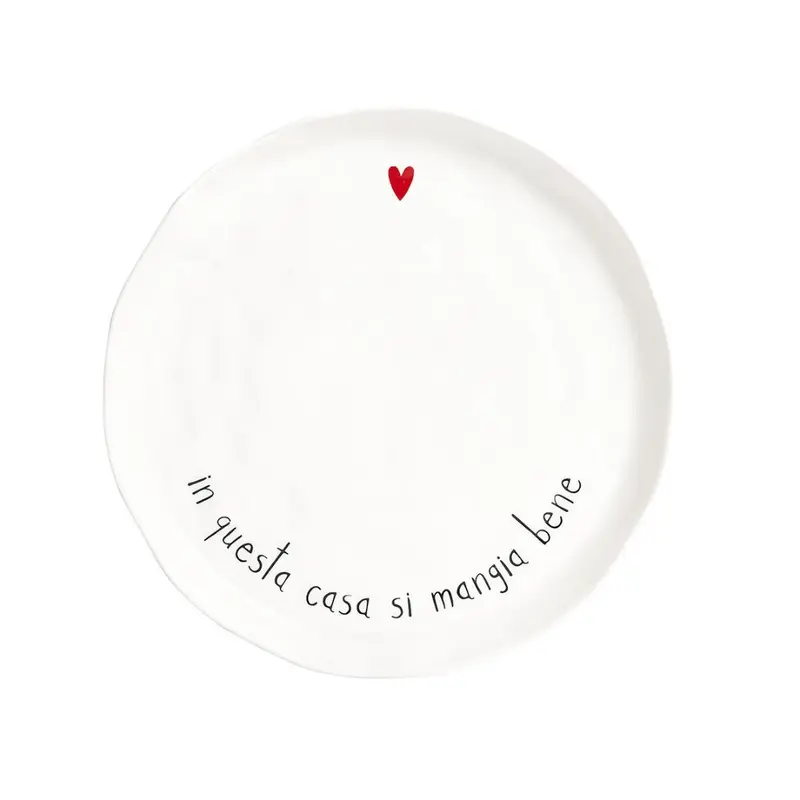 Simple Day – Set 2 piatti piani Ø27 cm con scritte