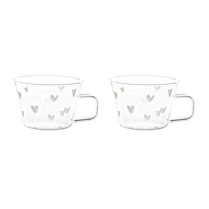 Simple Day – Set 2 tazze tè o cappuccino 280 ml Cuori