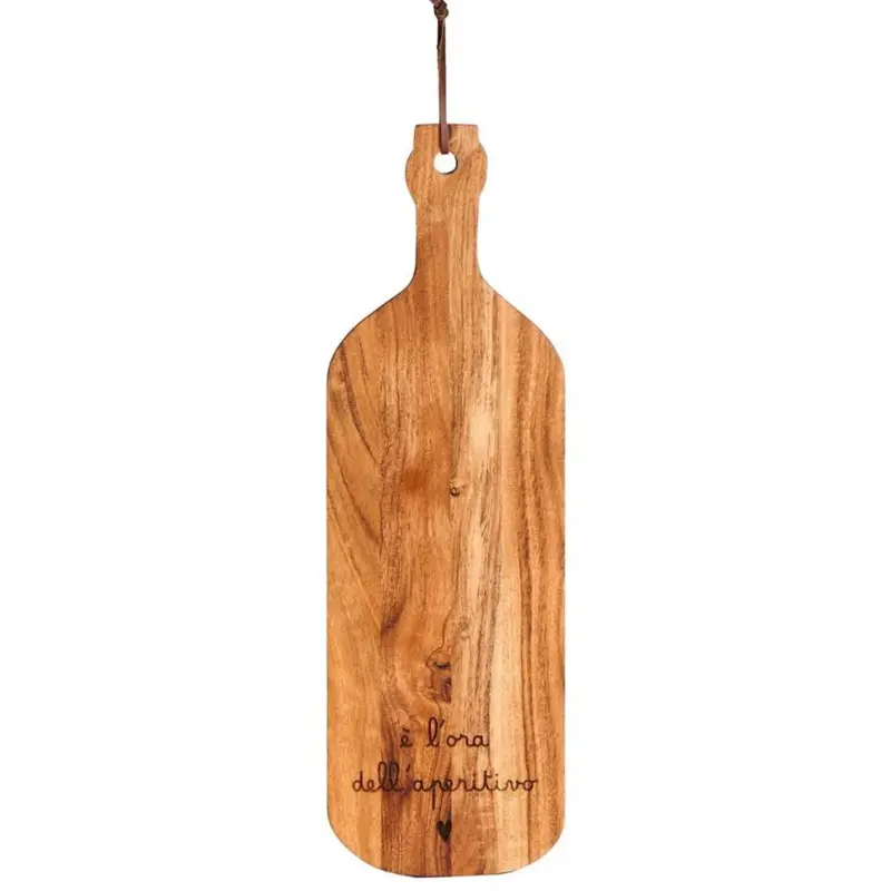 Simple Day - Tagliere in legno 50 cm x 16 cm È l'ora dell'aperitivo