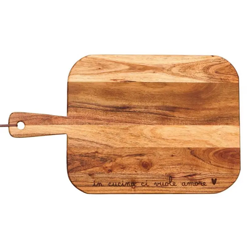 Simple Day - Tagliere in legno In cucina ci vuole amore 30 cm x 50 cm