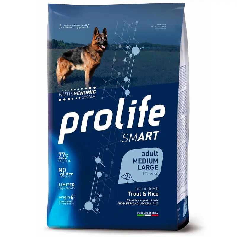Smart Adult Trota e Riso 12 kg - Cibo cani taglia media