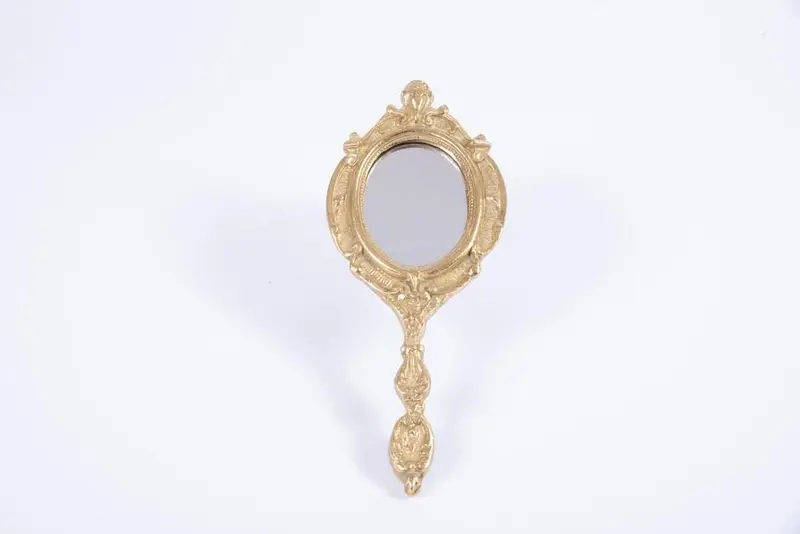 Specchio a Mano 10,8XH26,2CM Oro
