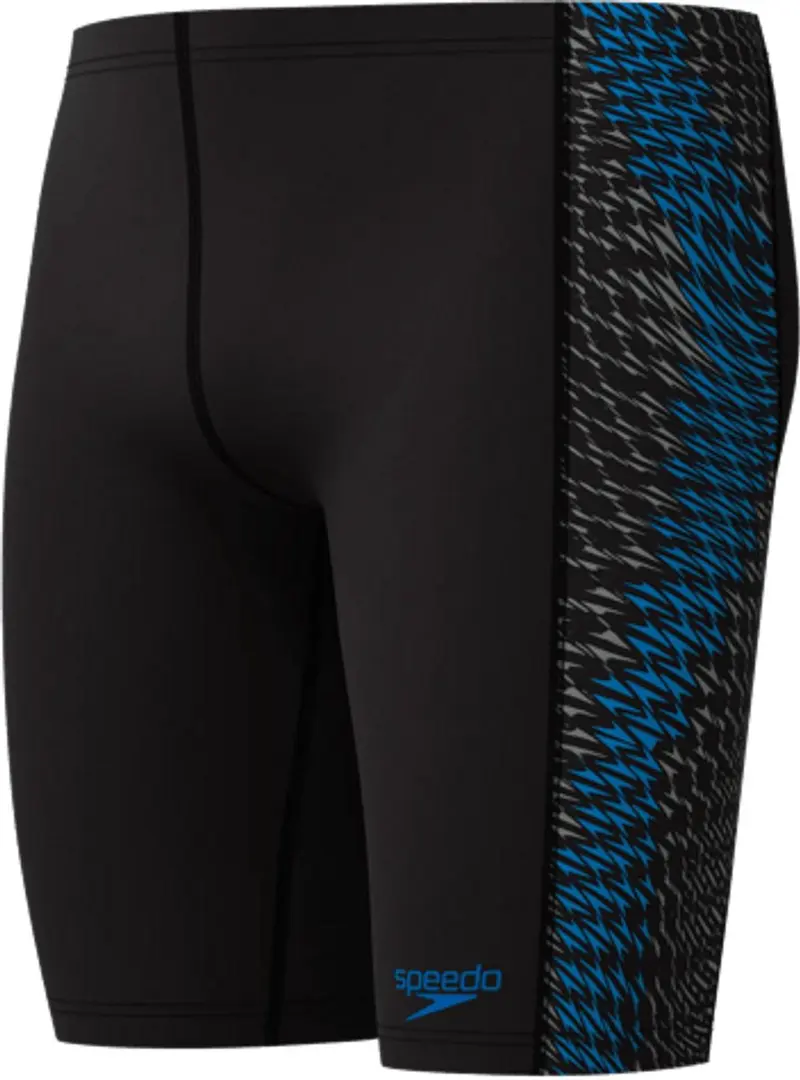 Speedo end+ tech panel jammer heren - chloorbestendige zwembroek heren - kleurvaste lange zwemshort heren - sportzwembroek heren bestand tegen olie en zonnebrandcrème - zwart blauw - xl