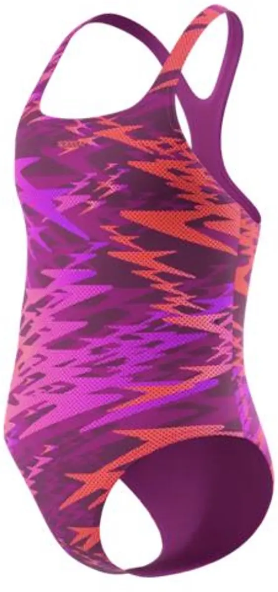 Speedo h-boom print medalist 1p meisjes - chloorbestendig badpak meisjes met print - kleurvast zwempak meisjes - sportbadpak meisjes met medalist-bandjes - roze roze - 140
