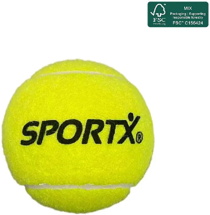Sportx tennisballen set - 3 stuks in koker - duurzaam fsc tennis.