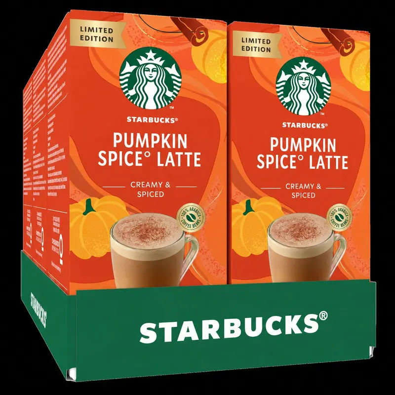 Starbucks pumpkin spice latte oploskoffie - 6 doosjes x 5 zakjes