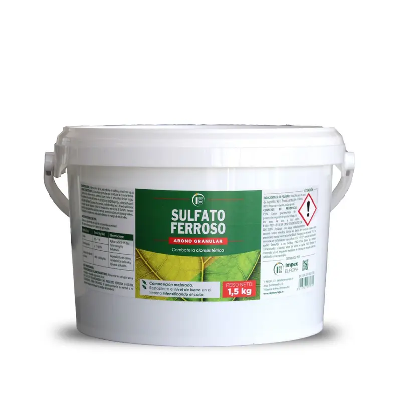 SULFATO FERROSO CUBO DE 1.5 KG