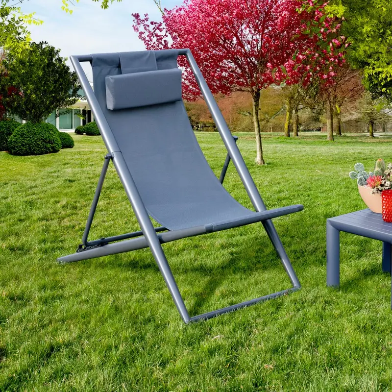 Sun - Sedia relax regolabile grigio antracite