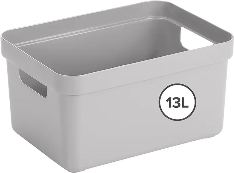 Sunware sigma home opbergbox 13l - 35x24.6x18.3 cm - grijs