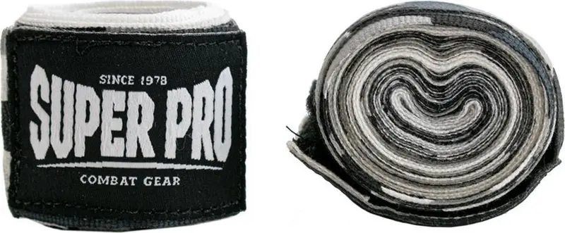 Super pro combat gear bandages camo zwart grijs wit 250cm