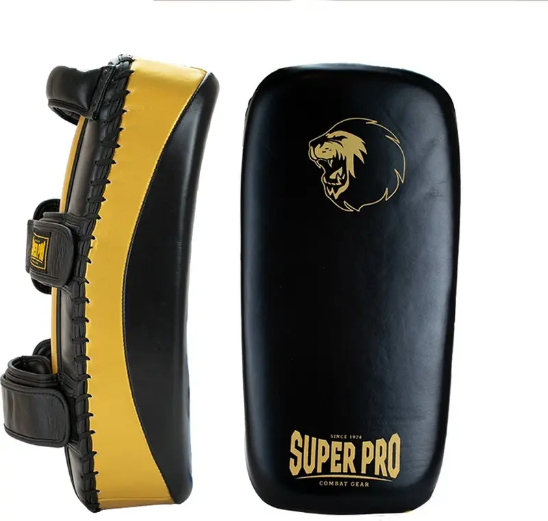 Super pro combat gear thaipad leder zwart goud