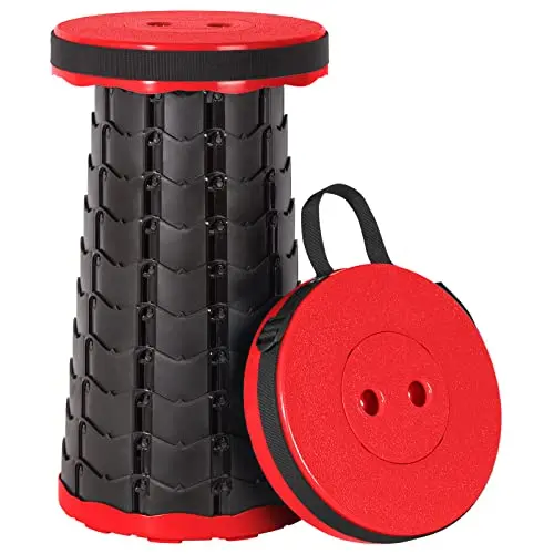 Tabouret Télescopique Portable (Rouge Noir)