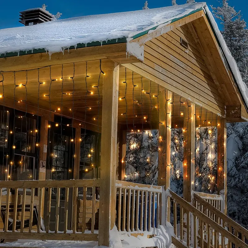 Tenda Flash 189 LED Bianco Caldo 200x70 cm