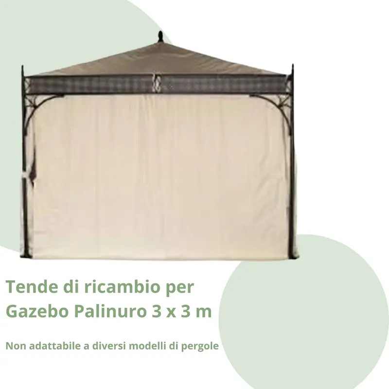 Tenda per Gazebo Palinuro 3 x 3 m (Per un solo lato)