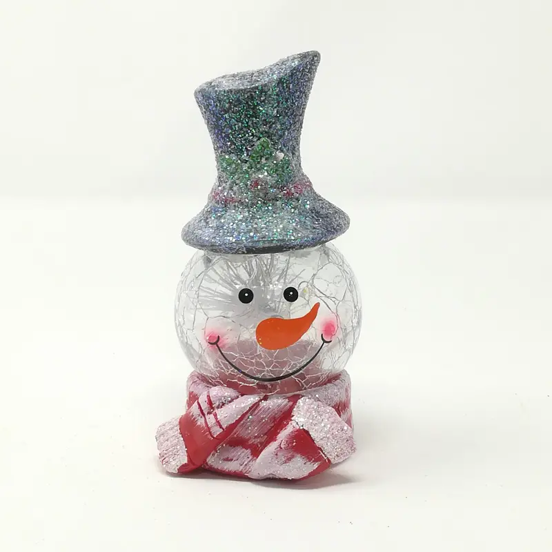 Testa Pupazzo di Neve con LED 7X7X12,5CM