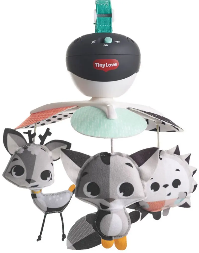 Tiny love take along muziekmobiel - magical tales - zwart wit