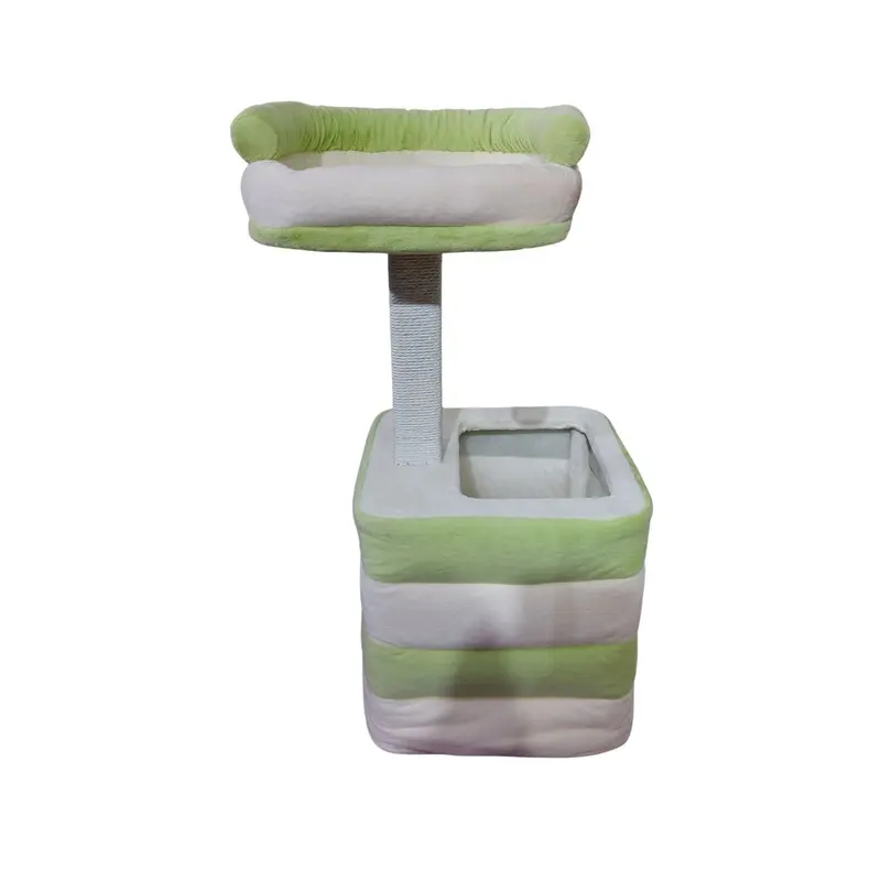 Tiragraffi cubo latte menta 40×H86 cm per gatti