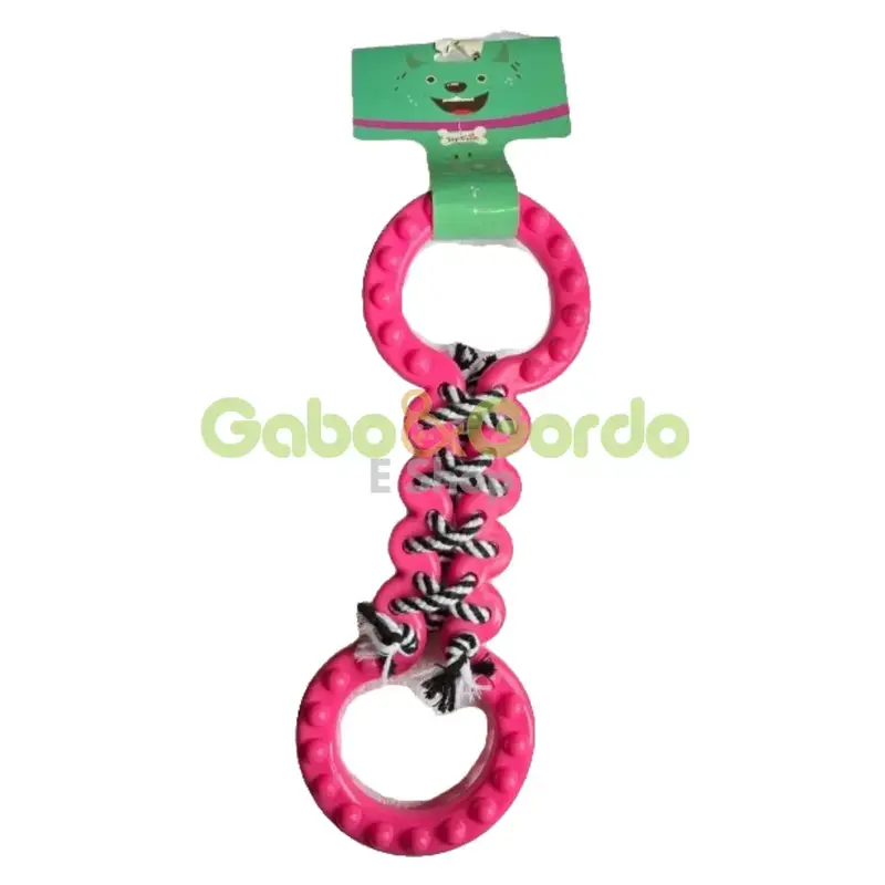 Toy-Time Juguete Mordedor de Goma para Perros – 33 cm | Mordedor Resistente y Duradero en Color Rosa