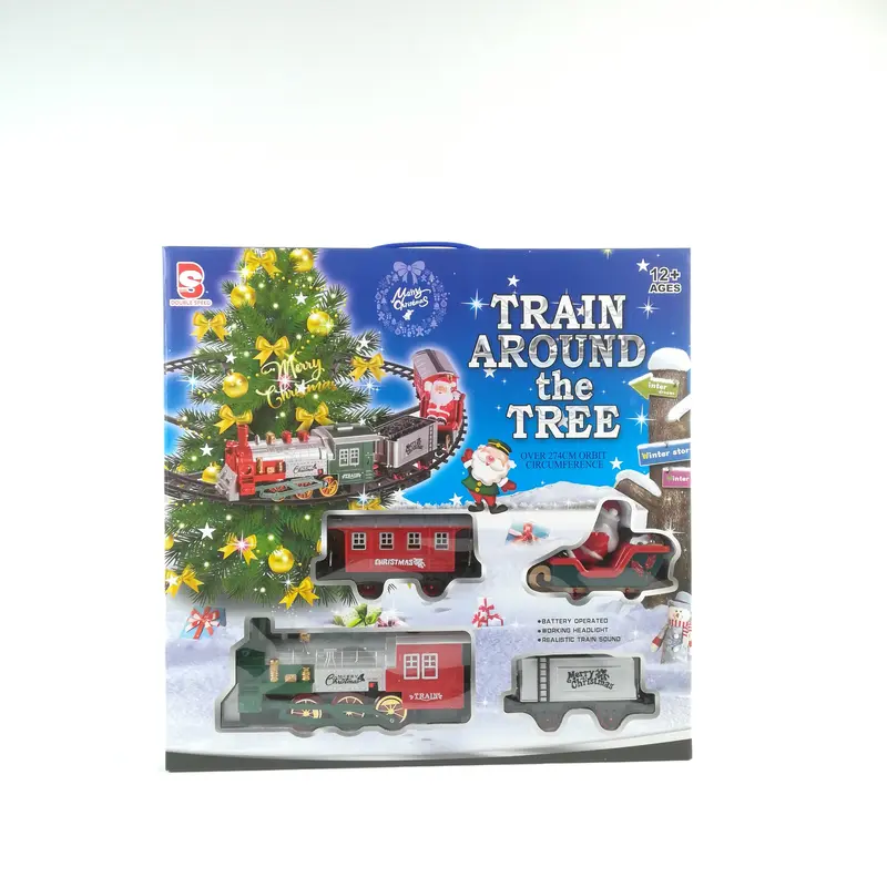 Treno da Albero a Batteria con Luci e Musica
