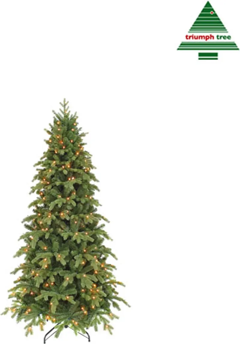 Triumph tree sherwood kunst kerstboom met verlichting - kunstkerstboom h155 x d91 cm - groen