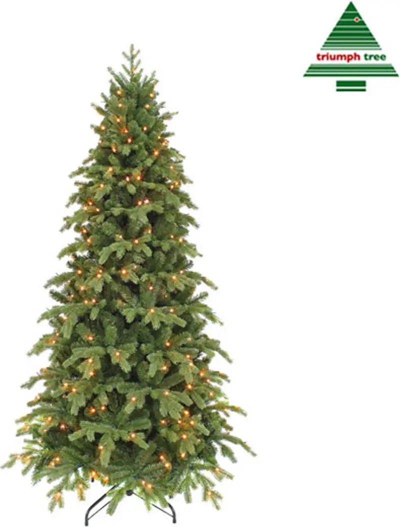 Triumph tree sherwood kunst kerstboom met verlichting - kunstkerstboom h230 x d124 cm - groen