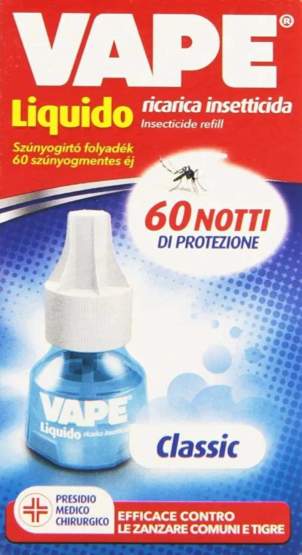 VAPE Ricarica Insetticida Anti Zanzara Liquido 60 Notti
