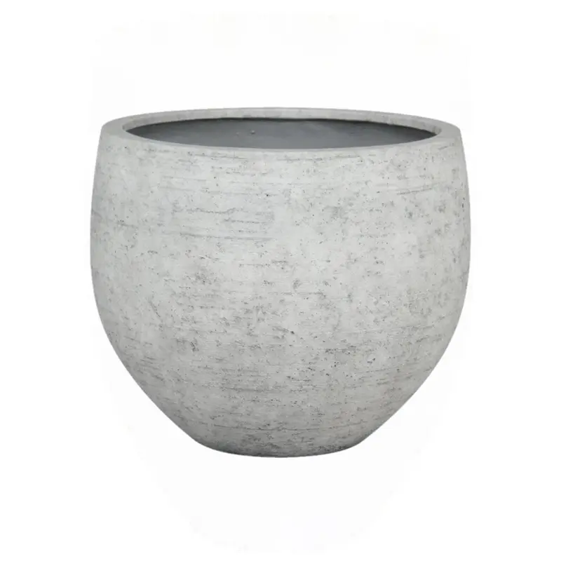 Vaso a Sfera color Cenere - Vaso tondo grande