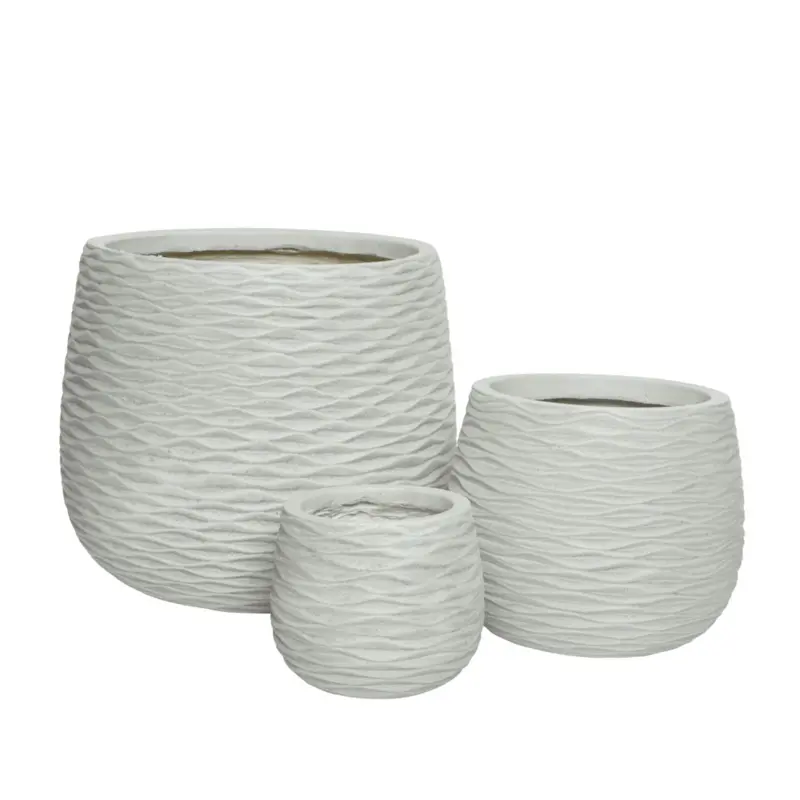 Vaso Basso Cody - Vaso bianco basso