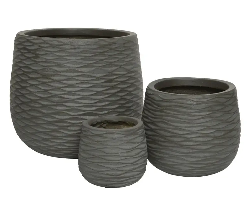 Vaso Cody Basso Taupe - Vaso basso da esterno