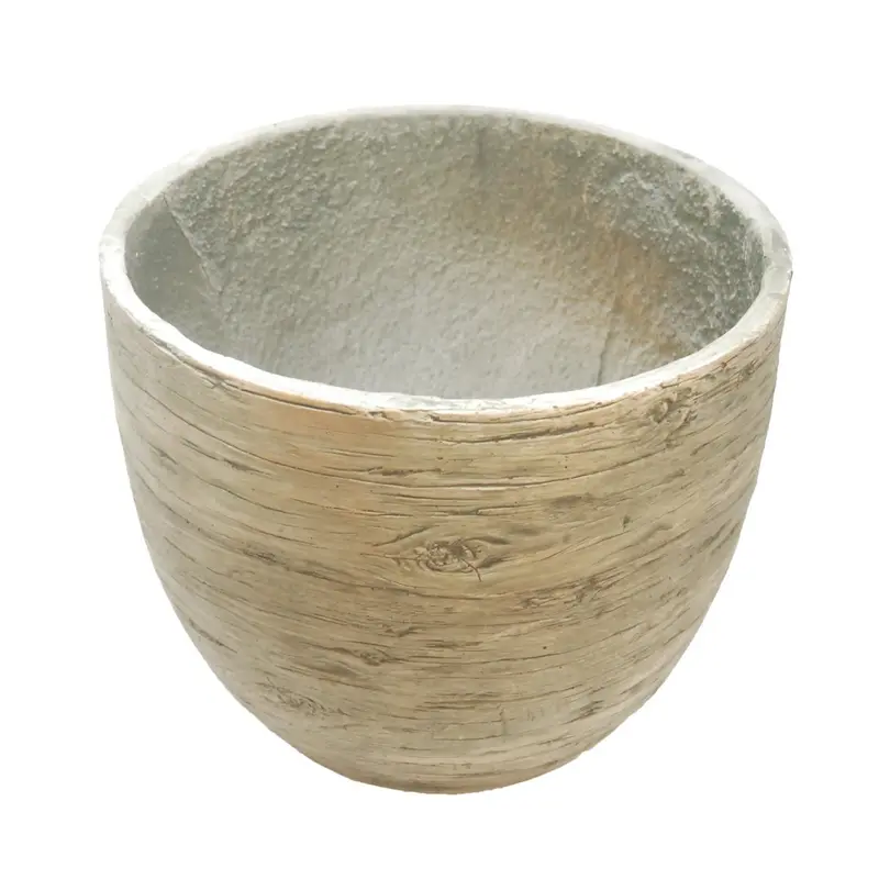 Vaso Conchino In Cemento da Esterno Effetto Legno
