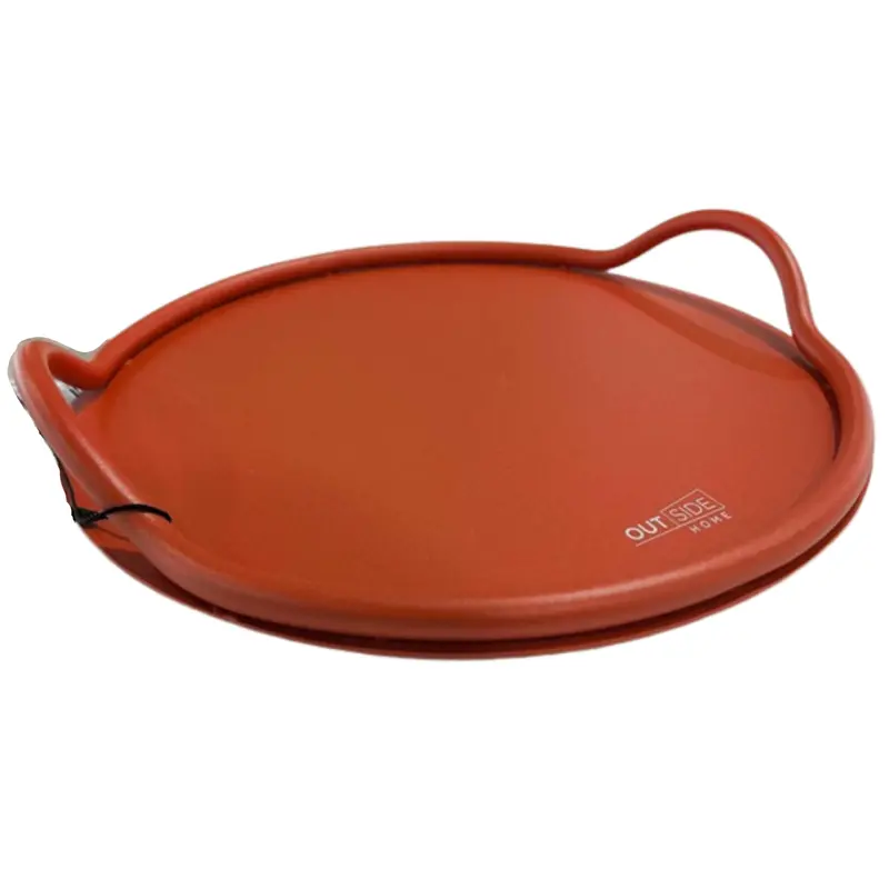 Vassoio tondo in alluminio terracotta 33 cm