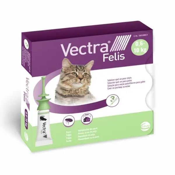 Vectra Felis - Pipetas Antipulgas Gatos 3 Pipeta