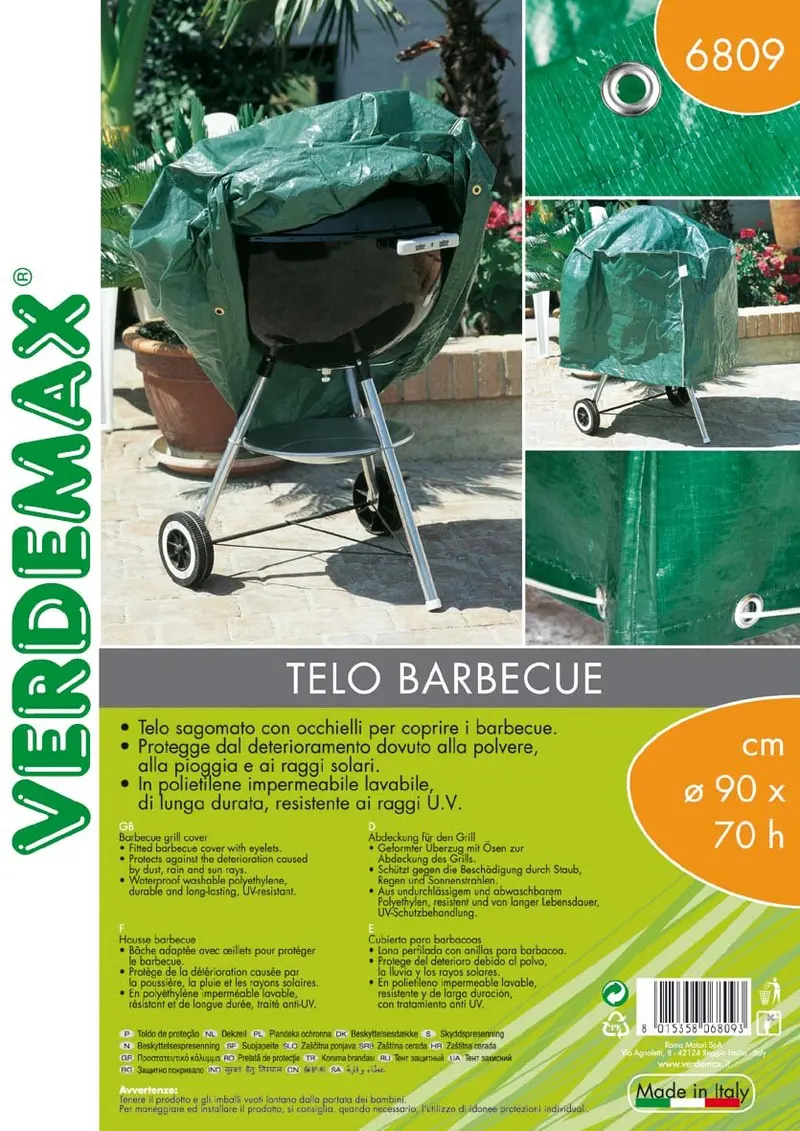 VERDEMAX TELO COPRI BARBECUE CM 90 X H.70 - 6809