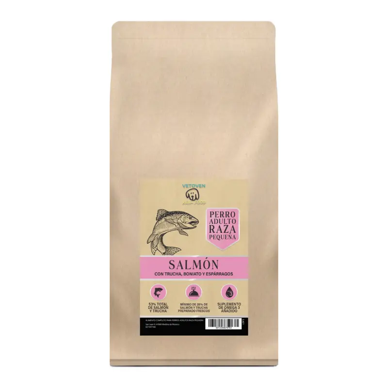 VETOVEN ADULTO RAZA PEQUEÑA SALMON Y TRUCHA 2 KG