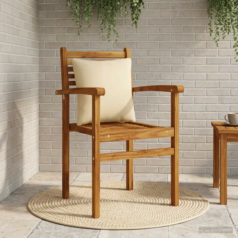 Vidaxl 1-delig rugkussen putten 100% polyester beige 40 x 40 x 15 cm