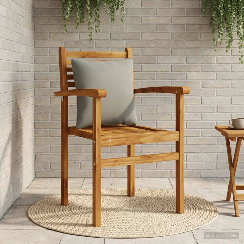 Vidaxl 1-delig rugkussen putten 100% polyester grijs 40 x 40 x 15 cm