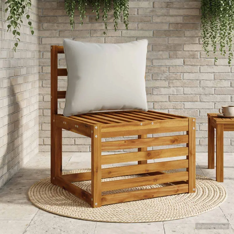Vidaxl 1-delig rugkussen putten 100% polyester grijs 50 x 40 x 15 cm