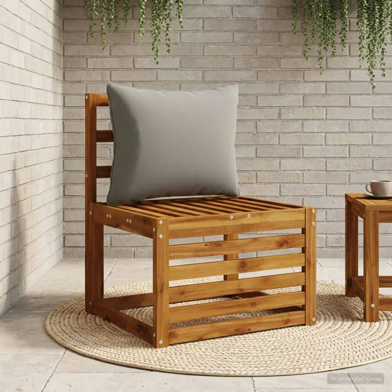 Vidaxl 1-delig rugkussen putten 100% polyester grijs 60 x 40 x 15 cm