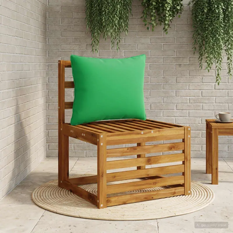 Vidaxl 1-delig rugkussen putten 100% polyester groen 60 x 40 x 15 cm