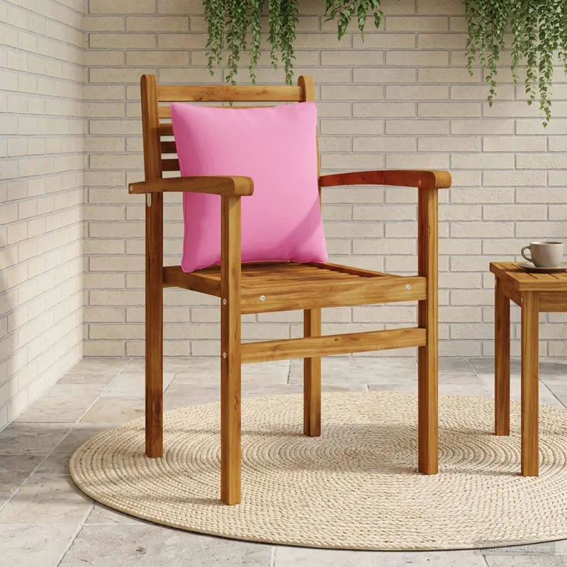 Vidaxl 1-delig rugkussen putten 100% polyester roze 40 x 40 x 15 cm