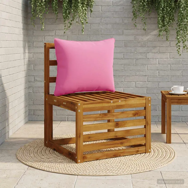 Vidaxl 1-delig rugkussen putten 100% polyester roze 60 x 40 x 15 cm