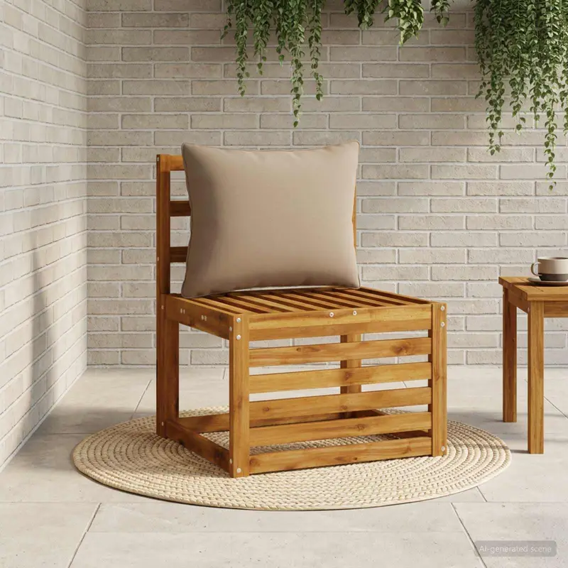 Vidaxl 1-delig rugkussen putten 100% polyester taupe 50 x 40 x 15 cm