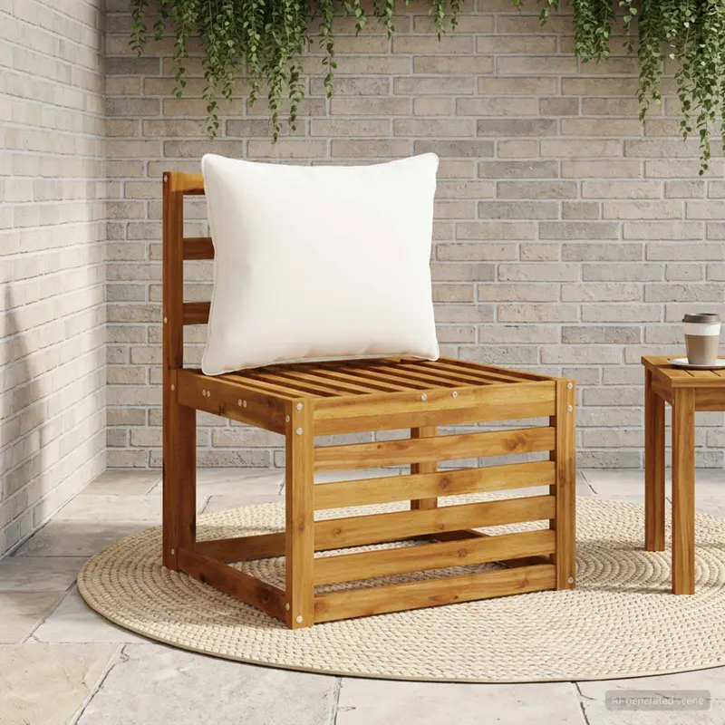 Vidaxl 1-delig rugkussen putten 100% polyester wit 50 x 40 x 15 cm